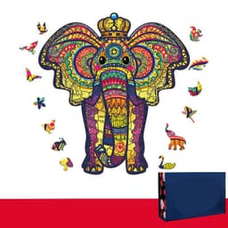 image-Lion Wolf Alien Irregular Three-dimensional Animal Jigsaw Wooden Jigsaw Puzzle