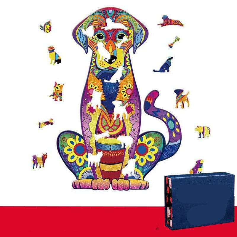 image-Lion Wolf Alien Irregular Three-dimensional Animal Jigsaw Wooden Jigsaw Puzzle
