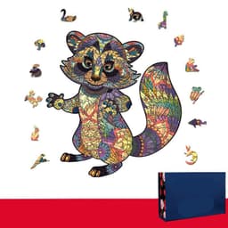 image-Lion Wolf Alien Irregular Three-dimensional Animal Jigsaw Wooden Jigsaw Puzzle