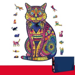 image-Lion Wolf Alien Irregular Three-dimensional Animal Jigsaw Wooden Jigsaw Puzzle