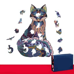 image-Lion Wolf Alien Irregular Three-dimensional Animal Jigsaw Wooden Jigsaw Puzzle