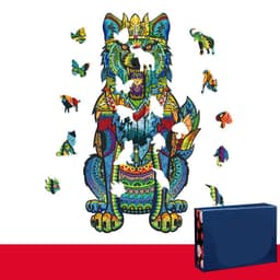 image-Lion Wolf Alien Irregular Three-dimensional Animal Jigsaw Wooden Jigsaw Puzzle