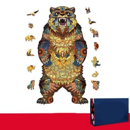 image-Lion Wolf Alien Irregular Three-dimensional Animal Jigsaw Wooden Jigsaw Puzzle
