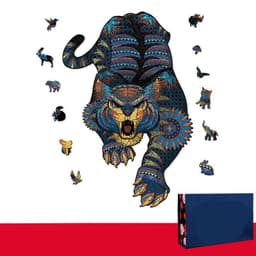 image-Lion Wolf Alien Irregular Three-dimensional Animal Jigsaw Wooden Jigsaw Puzzle