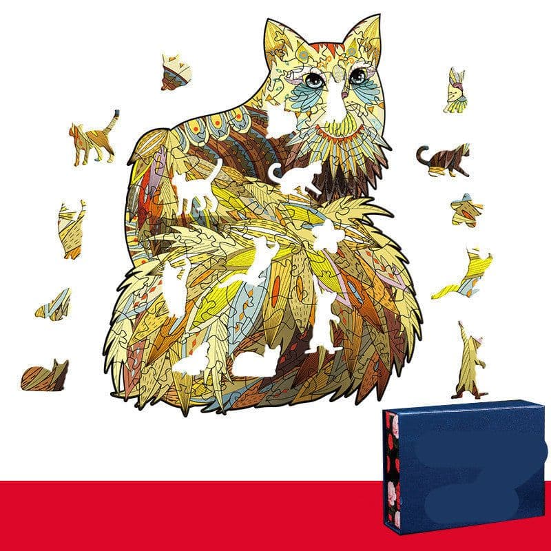 image-Lion Wolf Alien Irregular Three-dimensional Animal Jigsaw Wooden Jigsaw Puzzle