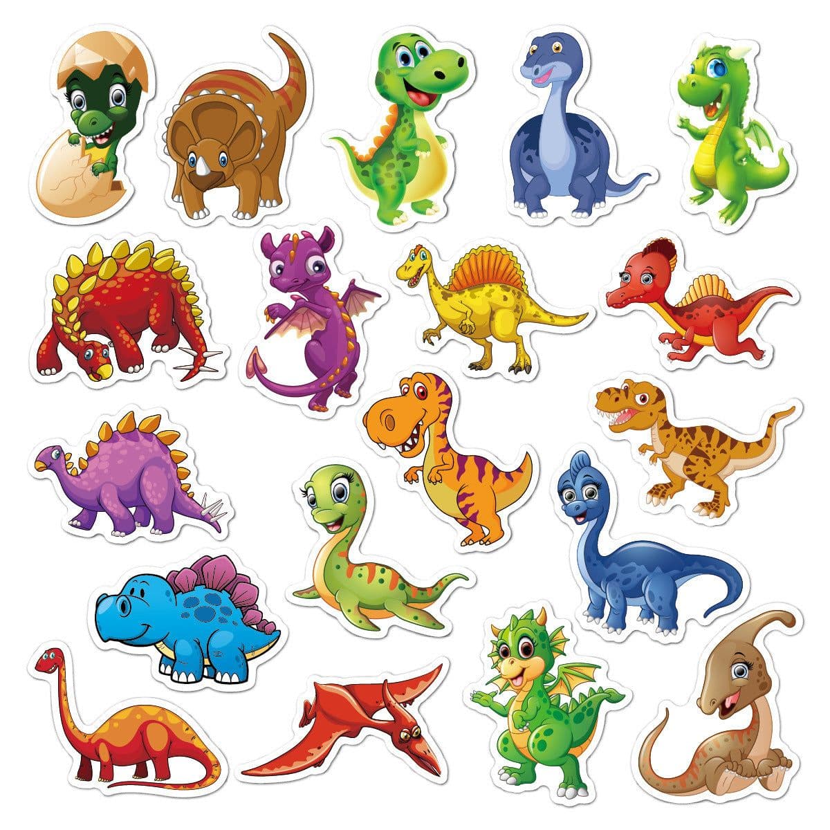 image-Cross-border 50 Dinosaur Series Tyrannosaurus Children Graffiti Stickers Personalized Cartoon Suitcase Skateboard Computer Stickers