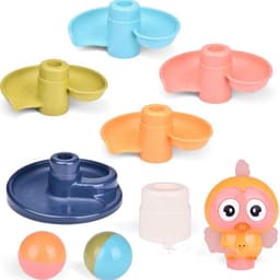 image-Baby Puzzle Fun Track Sliding Ball Tower Building Block Toy