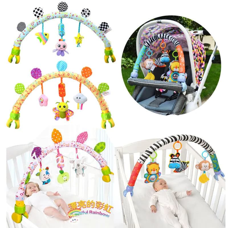 image-Baby Musical Mobile Toys for Bed Stroller Plush Baby Rattles Toys for Baby Toys 0-12 Months Infant