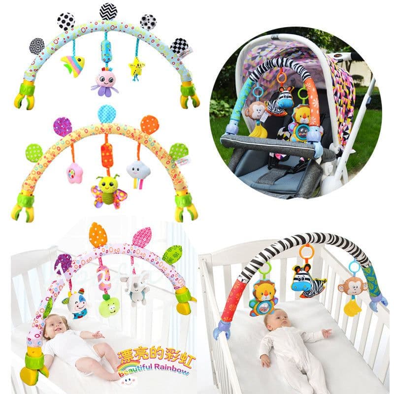 image-Baby Musical Mobile Toys for Bed Stroller Plush Baby Rattles Toys for Baby Toys 0-12 Months Infant
