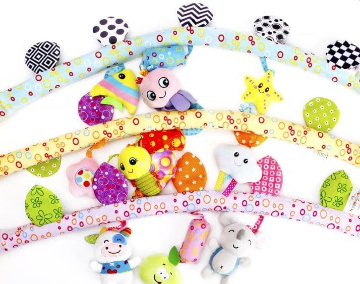 image-Baby Musical Mobile Toys for Bed Stroller Plush Baby Rattles Toys for Baby Toys 0-12 Months Infant