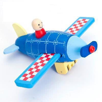 image-Disassembly Model Airplane Rocket Children's Wooden Assembly And Disassembly Toys Baby Hands-On Brain Educational Toys