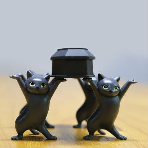 image-Kid Children Funny Toys Gift Cat Coffin Dance Doll Animals Figurines Handmade Blind Box Decoration Toys Gift