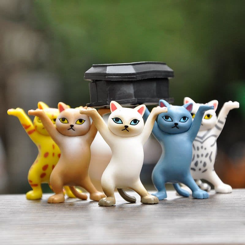 image-Kid Children Funny Toys Gift Cat Coffin Dance Doll Animals Figurines Handmade Blind Box Decoration Toys Gift