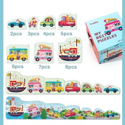 image-Advanced Educational Big Piece Puzzle Wooden Toys For Babies And Toddlers Enlightenment And Logical Thinking