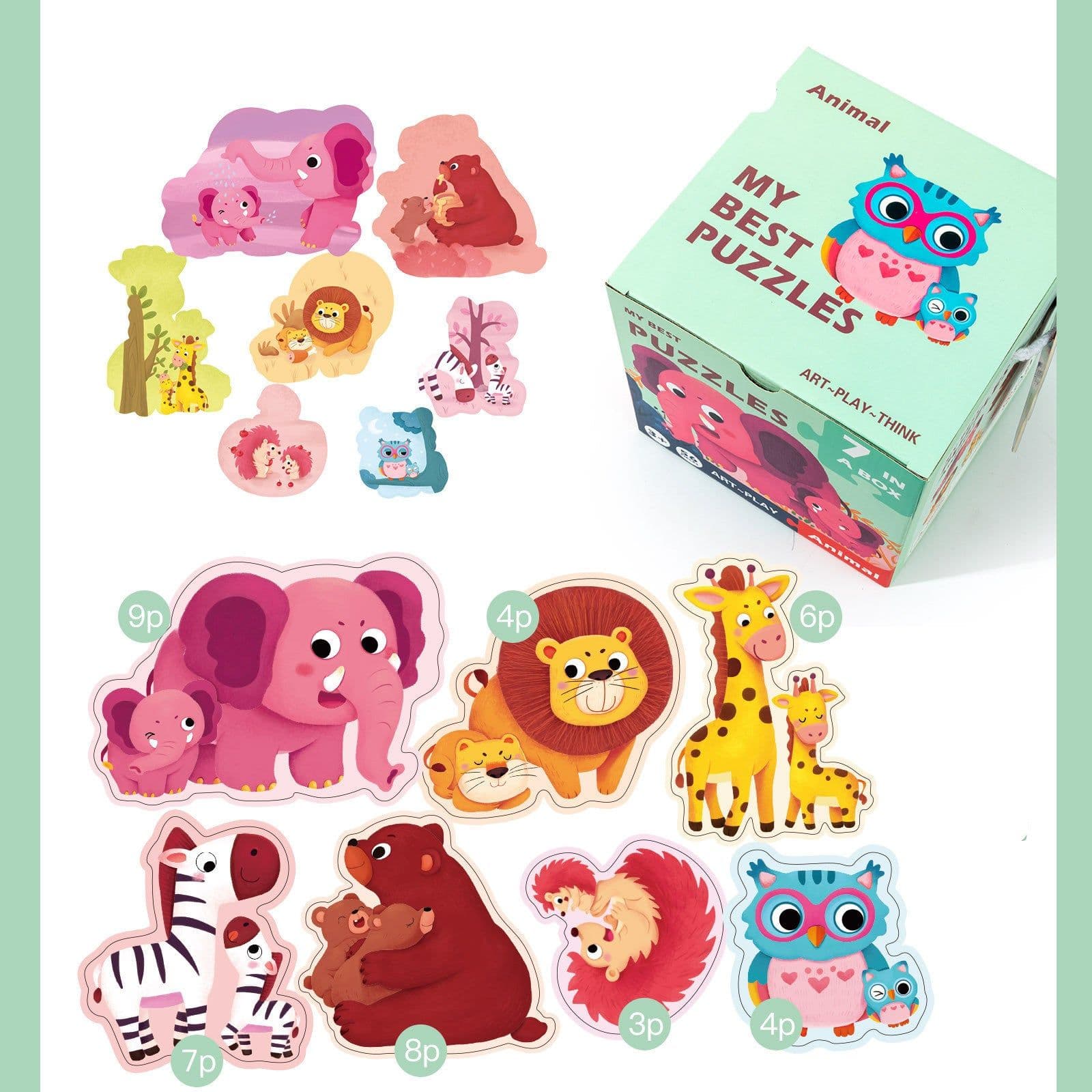 image-Advanced Educational Big Piece Puzzle Wooden Toys For Babies And Toddlers Enlightenment And Logical Thinking