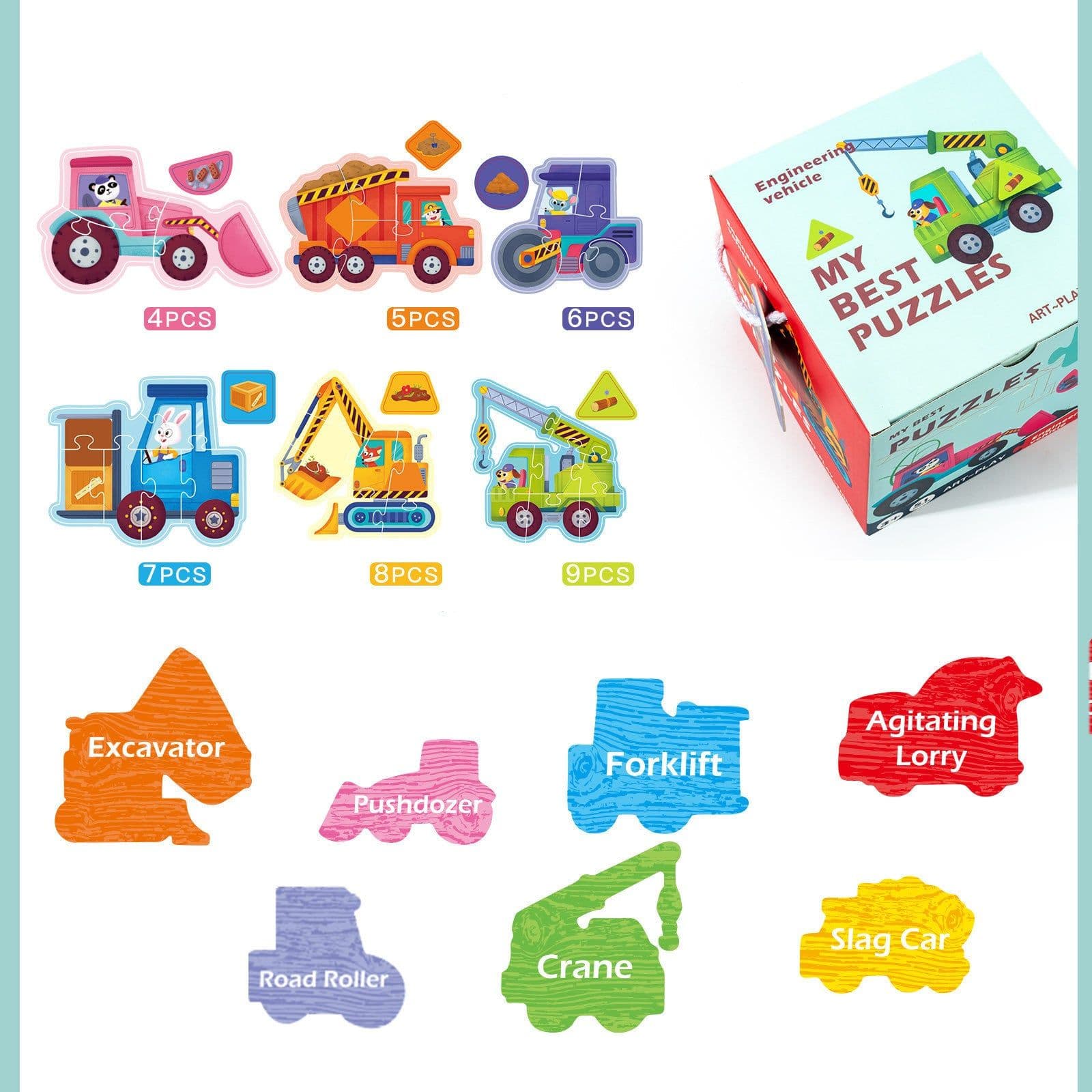 image-Advanced Educational Big Piece Puzzle Wooden Toys For Babies And Toddlers Enlightenment And Logical Thinking