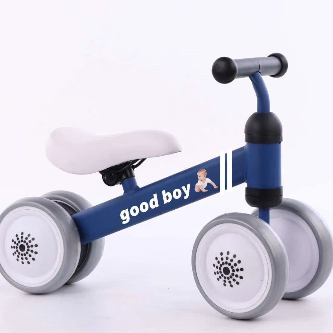 image-Plastic No-pedal Baby Kids Push Balance Bike Three Wheels Tricycle Baby Mini Balance Bike
