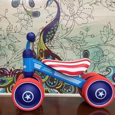 image-Plastic No-pedal Baby Kids Push Balance Bike Three Wheels Tricycle Baby Mini Balance Bike