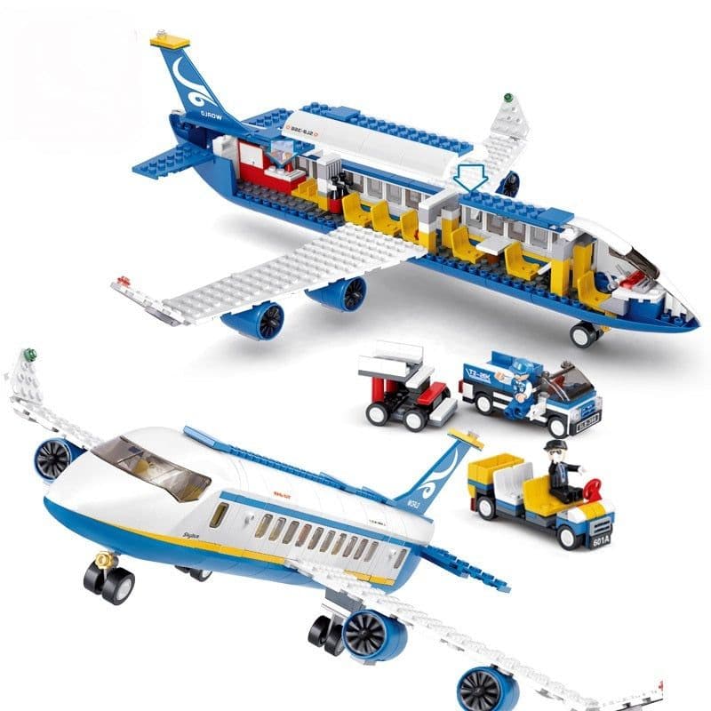 image-Children's Educational Plastic Plug-In Toy Airplane Aviation Series