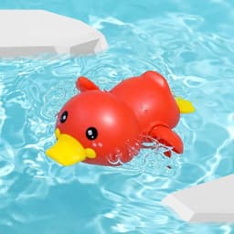 image-Baby's Bathroom, Bathing, Bathing, Playing In Water Toys, Baby On The Chain, Wind-up, Swimming Duck