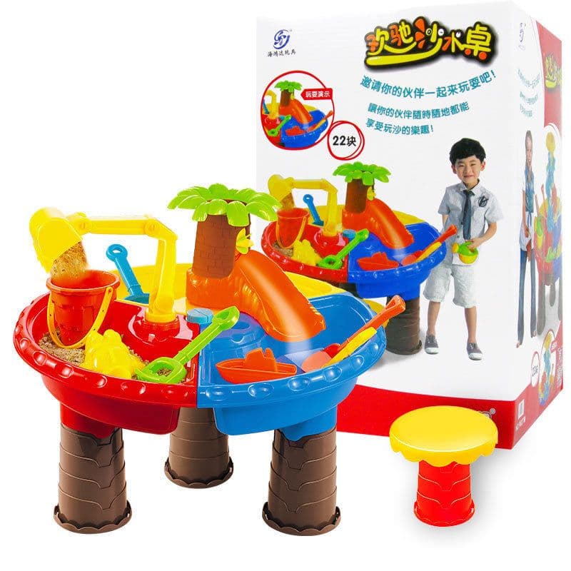 image-Children'S Boys Outdoor Large Beach Play Sand Table Set Girls Indoor Digging Sand And Water Toys And Equipment