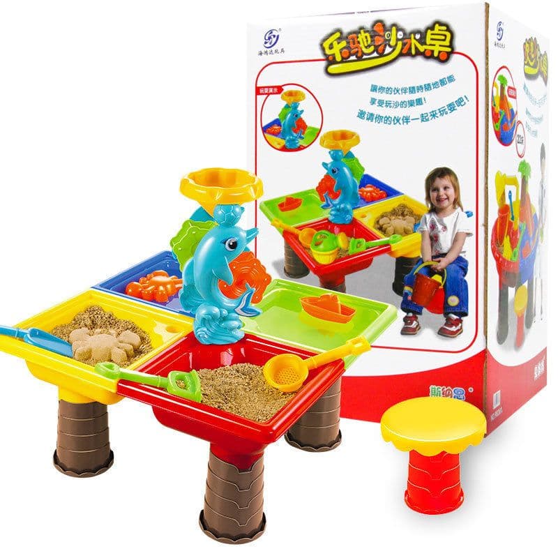 image-Children'S Boys Outdoor Large Beach Play Sand Table Set Girls Indoor Digging Sand And Water Toys And Equipment