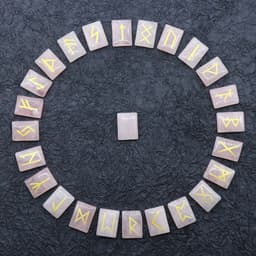 image-Runic Divination, Fortune-Telling Stone, Carved Semi-Precious Stone, Craft Decoration