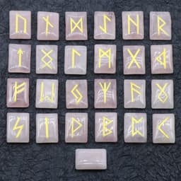 image-Runic Divination, Fortune-Telling Stone, Carved Semi-Precious Stone, Craft Decoration