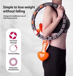 image-Adjustable Smart No Falling Hoops Thin Waist Abdominal Exercise Intelligent Counting Hoop Home Gym Training Massage Sport Hoops