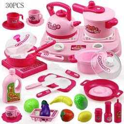 image-Children's Play House Simulation Kitchen Toy Set