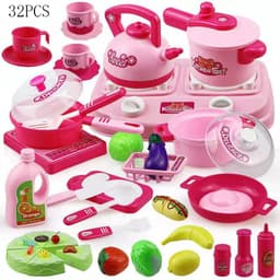 image-Children's Play House Simulation Kitchen Toy Set