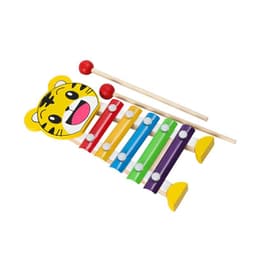 image-Wooden Toys Rattles Educational Toy Rainbow Blocks Montessori Baby Colorful Kids Music