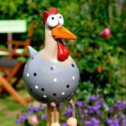 image-Yard Art Decor Chicken Garden Lawn Plug Hen Rooster Ornaments Hens Bird Statues Edge Seater Indoor Outdoor Decorations