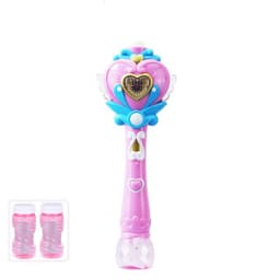 image-Bubble Gun Music Magic Wand Outdoor Toys for Baby Girl Princess Electric Bubble Blower Machine