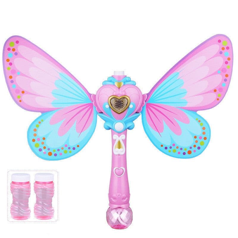 image-Bubble Gun Music Magic Wand Outdoor Toys for Baby Girl Princess Electric Bubble Blower Machine