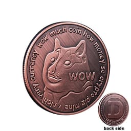 image-WOW Dogecoin To The Moon In Doge We Trust Gold Plated Commemorative Coins Cute Dog Pattern Printed Cllection Gifts
