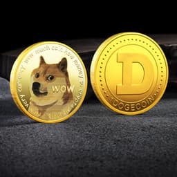 image-WOW Dogecoin To The Moon In Doge We Trust Gold Plated Commemorative Coins Cute Dog Pattern Printed Cllection Gifts