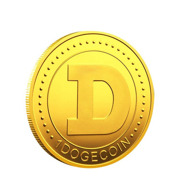 image-WOW Dogecoin To The Moon In Doge We Trust Gold Plated Commemorative Coins Cute Dog Pattern Printed Cllection Gifts