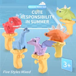 image-Cartoon Dinosaur Water Gun Toy Mini Press Water Spray Gun Water Fight Parent-Child Interaction Outdoor Water Toy