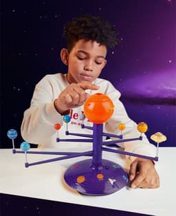 image-Colorful Solar System LED Sky Projector Rotating Voice Control Music Player Tecnology DIY Planetarium Model STEAM Education Toy