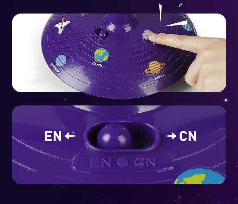 image-Colorful Solar System LED Sky Projector Rotating Voice Control Music Player Tecnology DIY Planetarium Model STEAM Education Toy