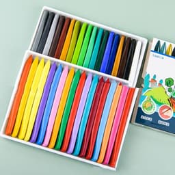 image-Children Not Dirty Hands Plastic Crayon Painting Kindergarten Oil Pastel Crayons