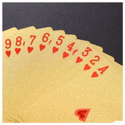 image-Gold Foil Plaid Playing Card Supply Yellow Gold Local Tyrant Gold Poker Pvc Waterproof Board Game Card