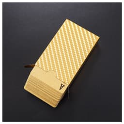 image-Gold Foil Plaid Playing Card Supply Yellow Gold Local Tyrant Gold Poker Pvc Waterproof Board Game Card