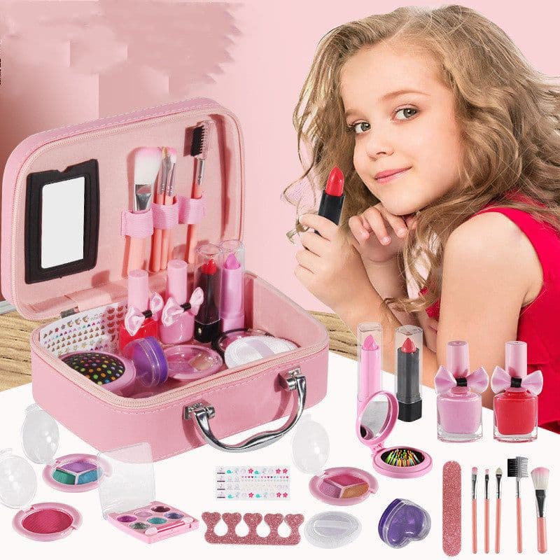 image-Children's Cosmetics Set Princess MMakeup Box Lipstick Little Girl Girl Toy