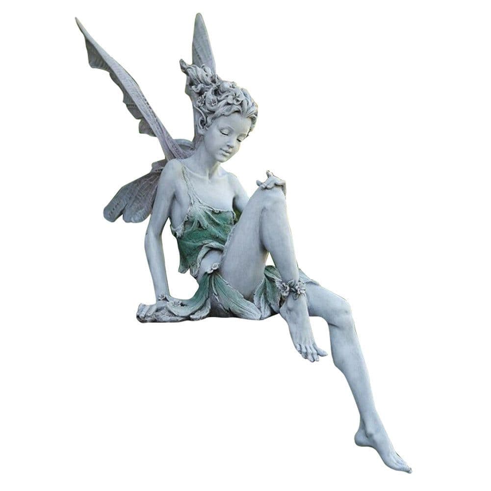 image-Flower Fairy Angel Wings Resin Decoration Garden Gardening Office Decoration