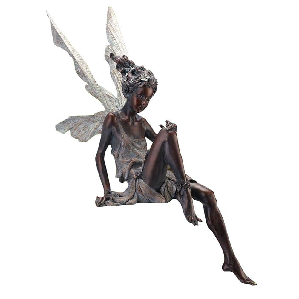 image-Flower Fairy Angel Wings Resin Decoration Garden Gardening Office Decoration