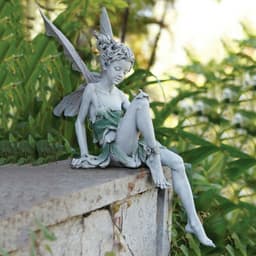 image-Flower Fairy Angel Wings Resin Decoration Garden Gardening Office Decoration