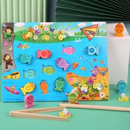 image-Jouets Educatifs En Bois Montessori Pour Enfants, Planche Occupee, Peche, Maths, Jouet Prescolaire, Cadeau Du Nouvel An