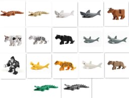 image-Cartoon Animal Building Blocks Small Particles Fighting Insert Early Education Building Block Toys
